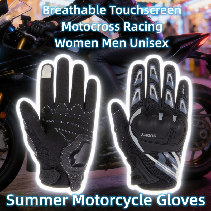 Xs Motorcycle Gear - SUOMY 여름용 오토바이 장갑 풀핑거 통기성
