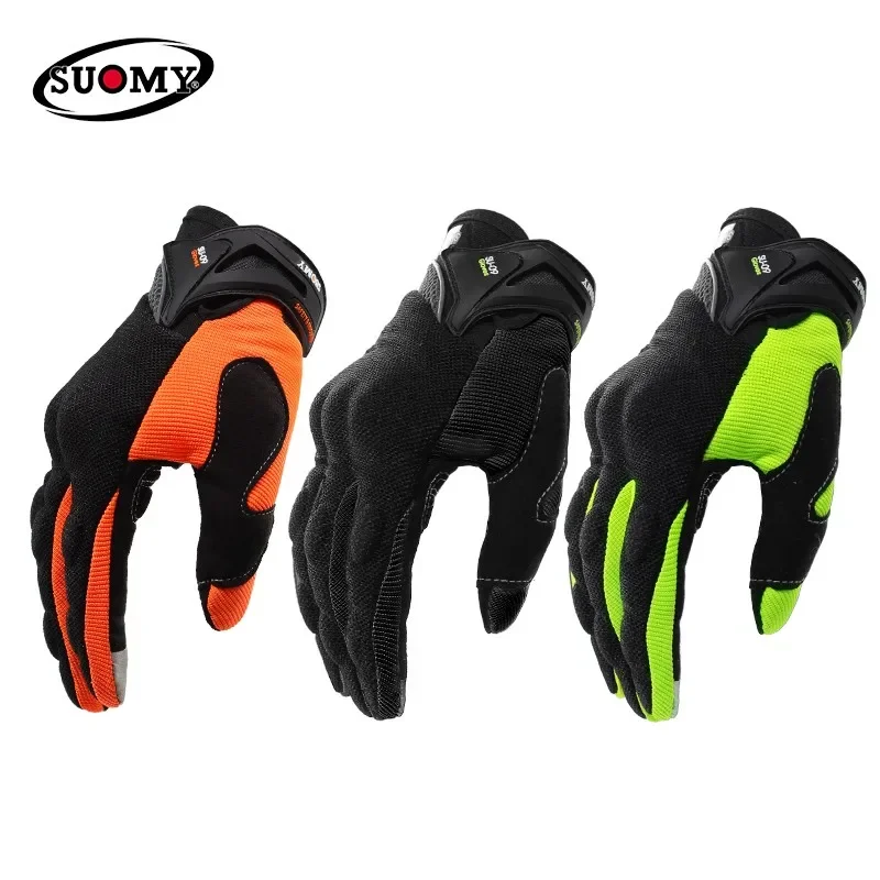 Motorcycle Gear Gloves - SUOMY 통기성 풀 핑거 레이싱 오토바이