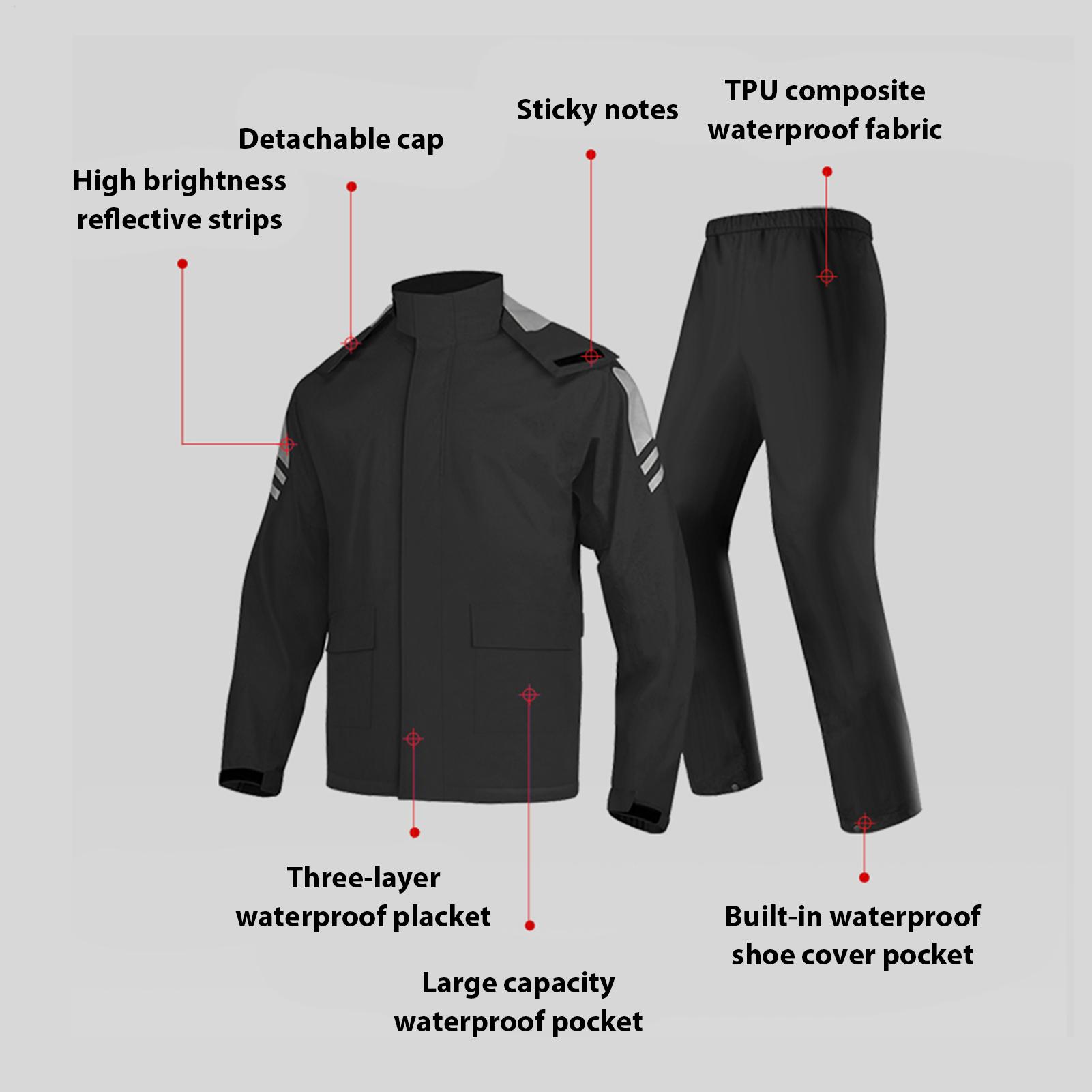 남성용 방수 레인슈트 통기성 보호 레인자켓 레인웨어 오 - Motorcycle Gear For Men 리뷰 및 가격