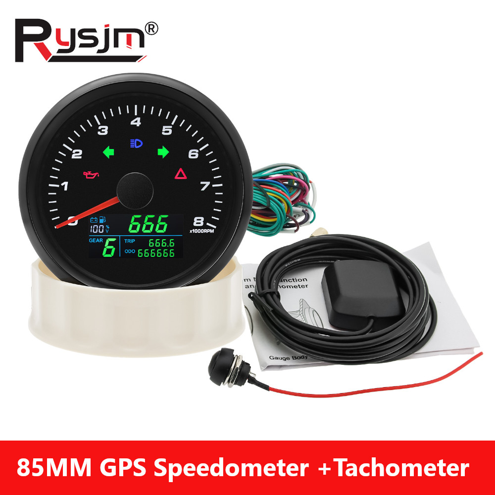 85mm 다기능 게이지 GPS 속도계 타코미터 8000 - Motorcycle Gear Levels 리뷰 및 가격