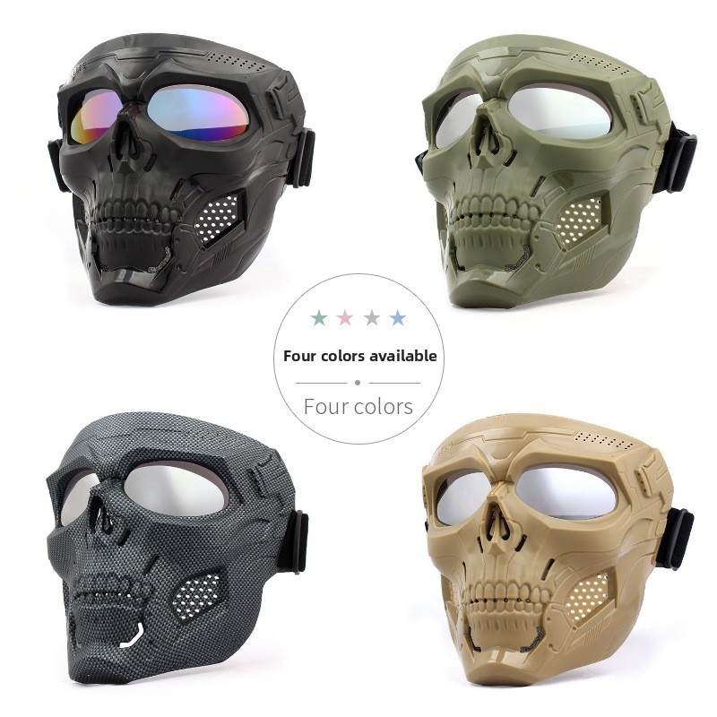 스컬 오토바이 풀페이스 마스크 방풍 보호 마스크 고글  - Motorcycle Gear Full Set 리뷰 및 가격
